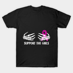 Breast Cancer Skeleton Hand Scary Halloween T-Shir T-Shirt